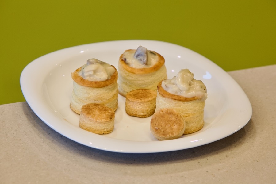 Mini videe kip en champignons (€1,10/stuk)